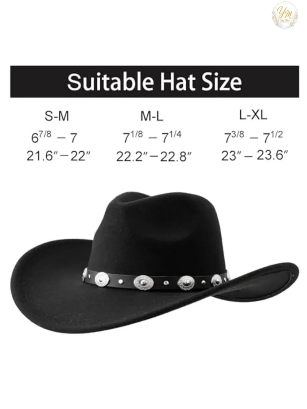 Felt Cowboy Hat with Belt Buckle for Women Men Western Party Costume